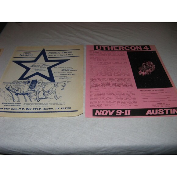 Vintage Lot Of Flyers From Mid 1980s Gaming Conventions Origions Uthercon & More - Picture 2 of 3
